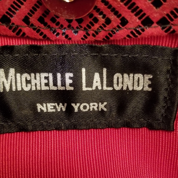 Michelle LaLonde Red/Black lambskin handbag - Picture 3 of 11